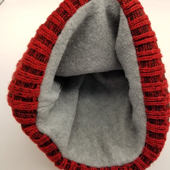 San Francisco 49ers New Era Scarlet Marl Cuffed Knit Hat with Pom - Picture 4 of 5